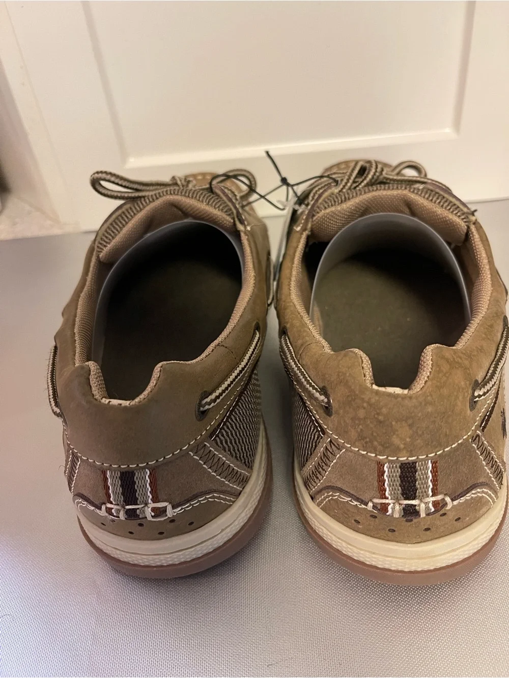 Margaritaville Soles of the Tropics Men's  Brown Leather Boat Shoes  Sz 11.5